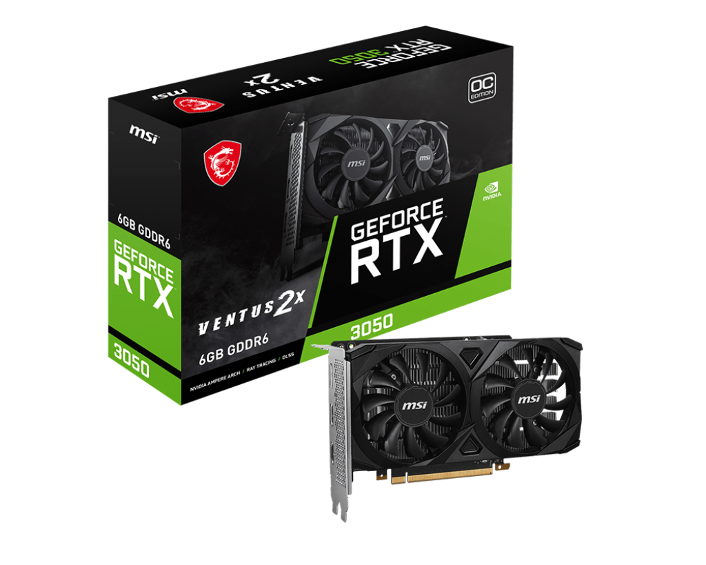 TARJETA DE VIDEO MSI / RTX 3050 / VENTUS 2X / 6GB