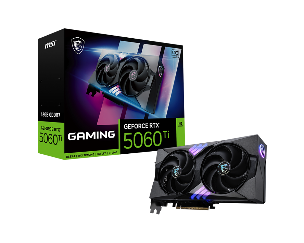 TARJETA DE VIDEO MSI RTX 5060TI GAMING OC / 16GB GDDR7