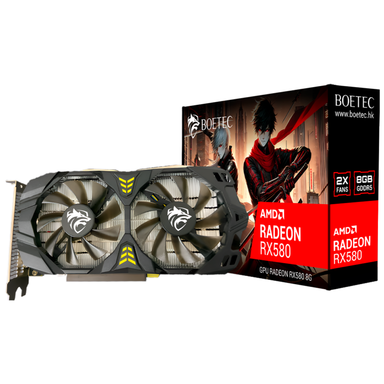 TARJETA DE VIDEO BOETEC AMD RADEON RX580 / 8GB DDR5
