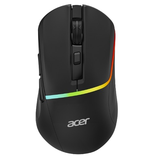 Mouse Gamer Acer OMR210BK Trimode RGB 7200 DPI Recargable – Negro