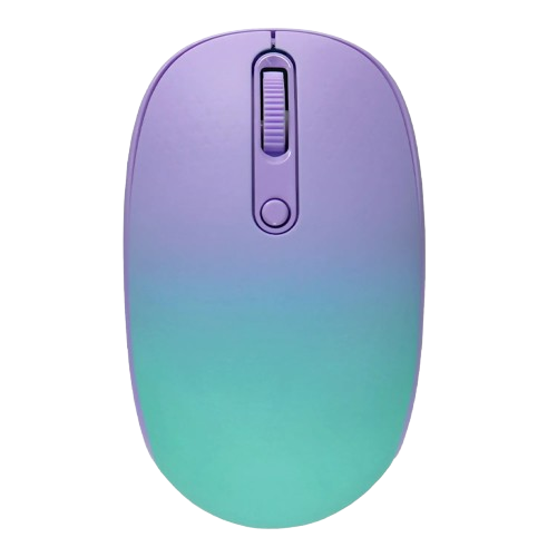 🖱️ Mouse Óptico Inalámbrico Teros TE-1224S USB 1000 DPI Verde Lila