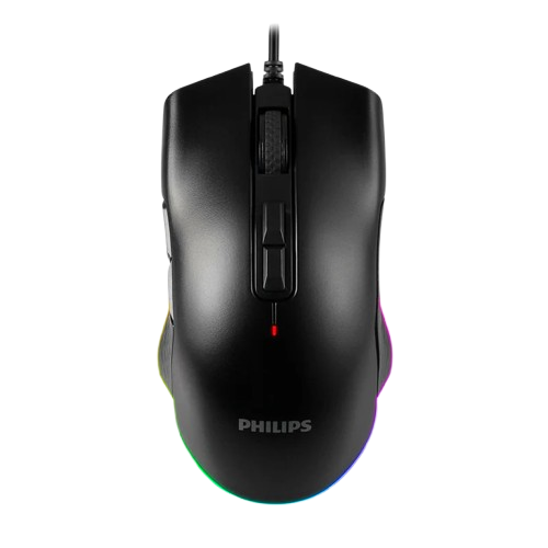 Mouse Gamer Philips G201 SPK9201BL RGB 4000 DPI USB 8 Botones
