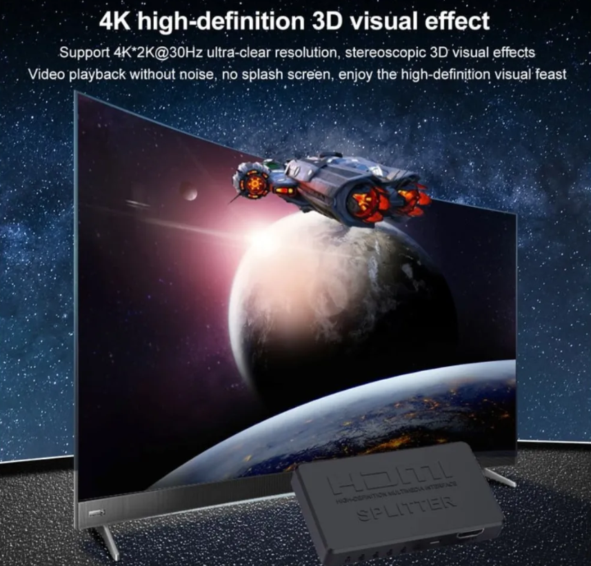 spliter hdmi 4 puertos 4k2