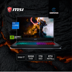 LAPTOP MSI STEALTH A13VG-O56US / 32GB RAM - 1TB SSD / Teclado Stell Series / RTX 4070 - 8G GDDR6 / 16"