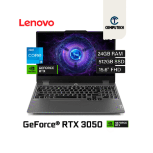 LAPTOP LENOVO LOQ 15IAX9 / I5-12450HX / 24GB / SSD 512GB / T.V RTX 3050 6GB / 15.6" / NO OS