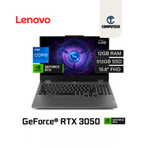 LAPTOP LENOVO LOQ 15IAX9 / I5-12450HX / 12GB / SSD 512GB / T.V RTX 3050 6GB / 15.6" / NO OS